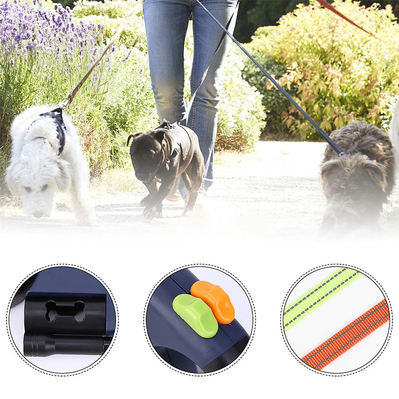 Pet Leash - Versatile Harness with Light and Retractable Function