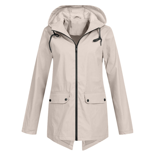 ANNA | Long Rain Jacket with Hood for Maximum Protection