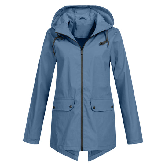 ANNA | Long Rain Jacket with Hood for Maximum Protection