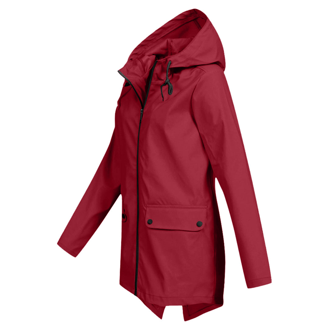 ANNA | Long Rain Jacket with Hood for Maximum Protection