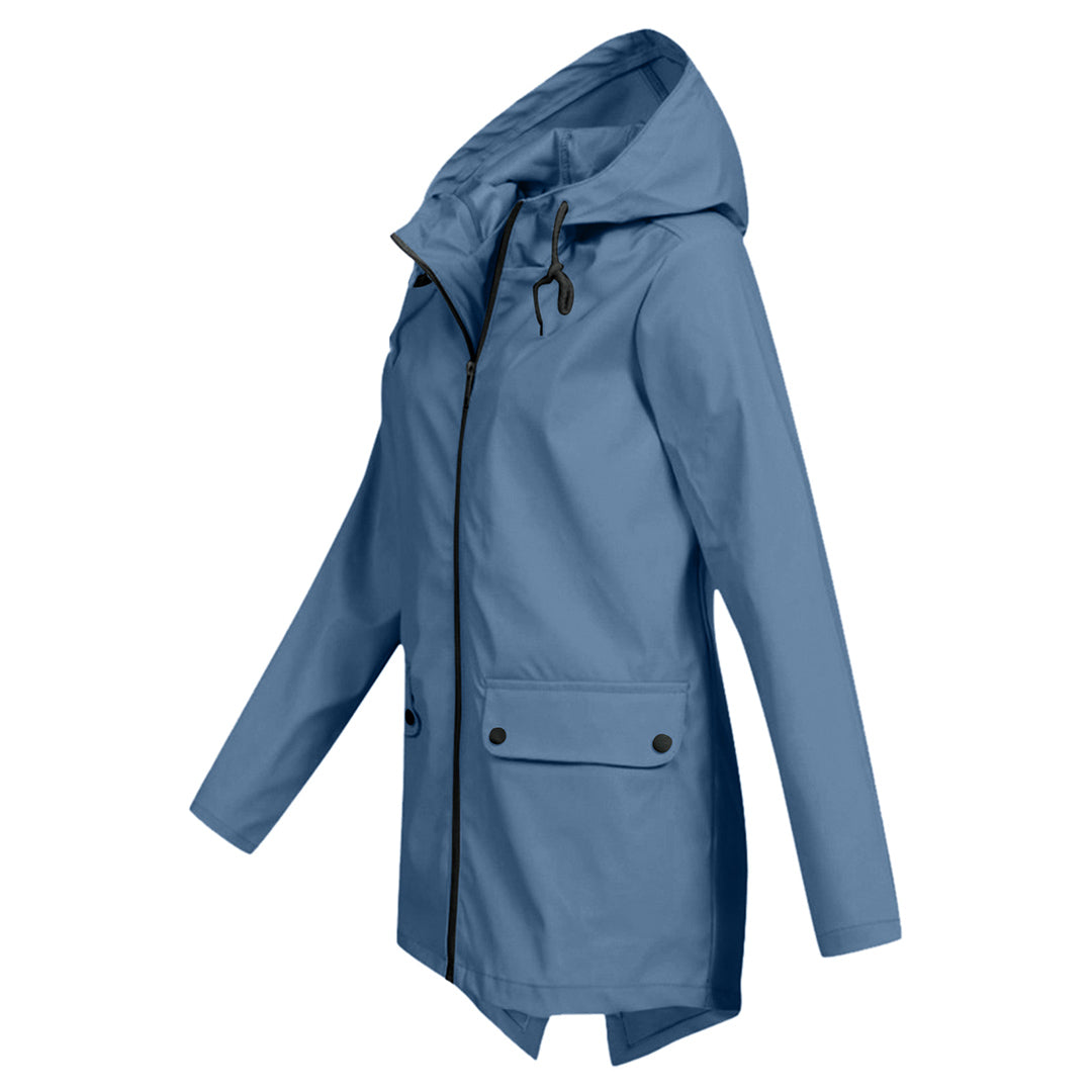 ANNA | Long Rain Jacket with Hood for Maximum Protection