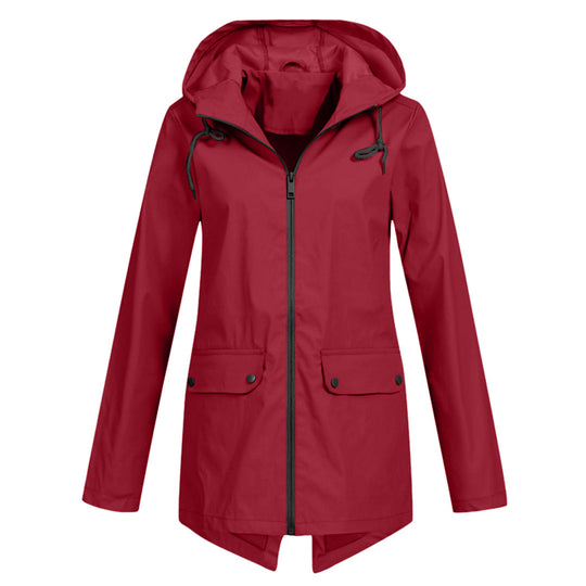 ANNA | Long Rain Jacket with Hood for Maximum Protection