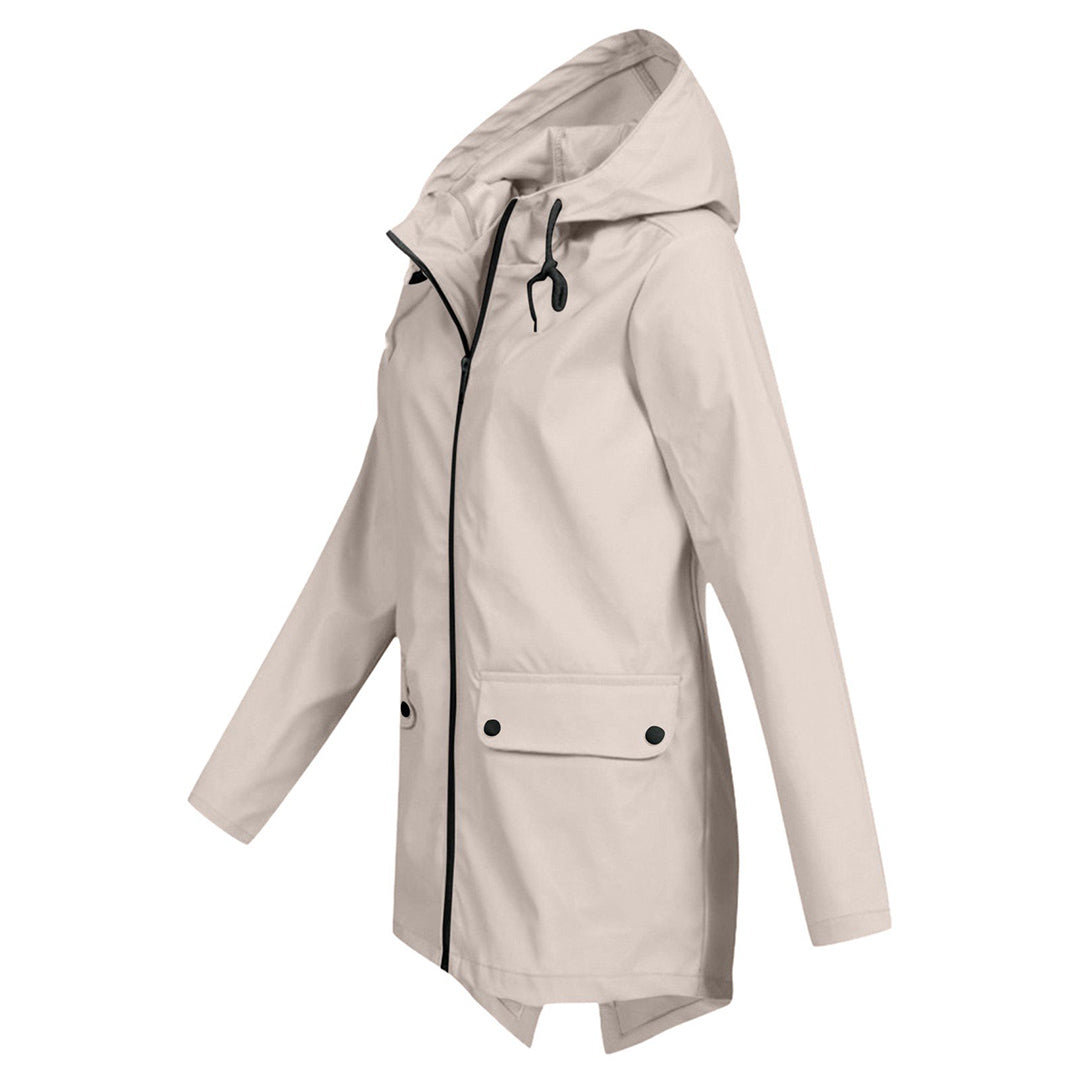 ANNA | Long Rain Jacket with Hood for Maximum Protection