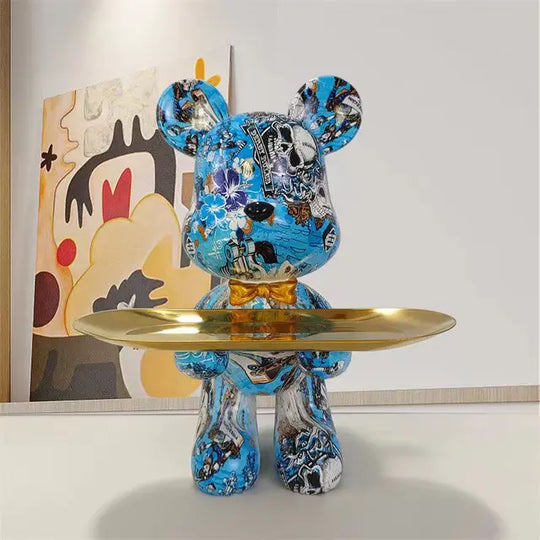 StreetPaws | Graffiti Bear Figurine - Urban and Unique Style