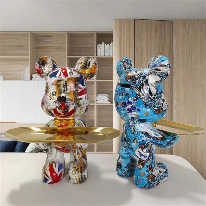 StreetPaws | Graffiti Bear Figurine - Urban and Unique Style