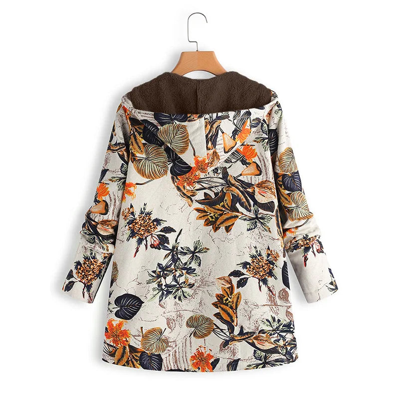 Adelia™ | Floral Print Winter Coat