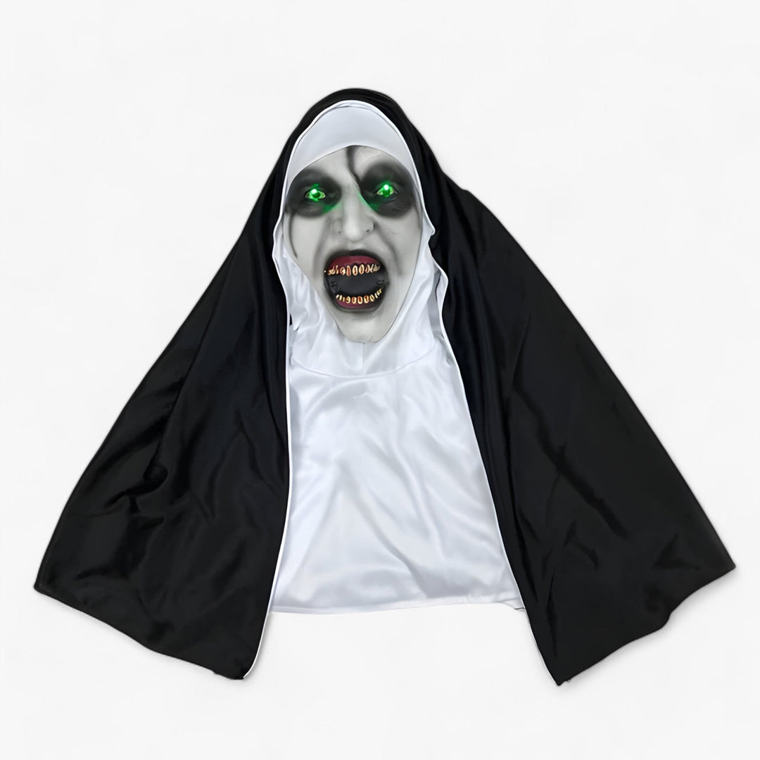 Raven | LED Nun Mask - Scary Halloween Look