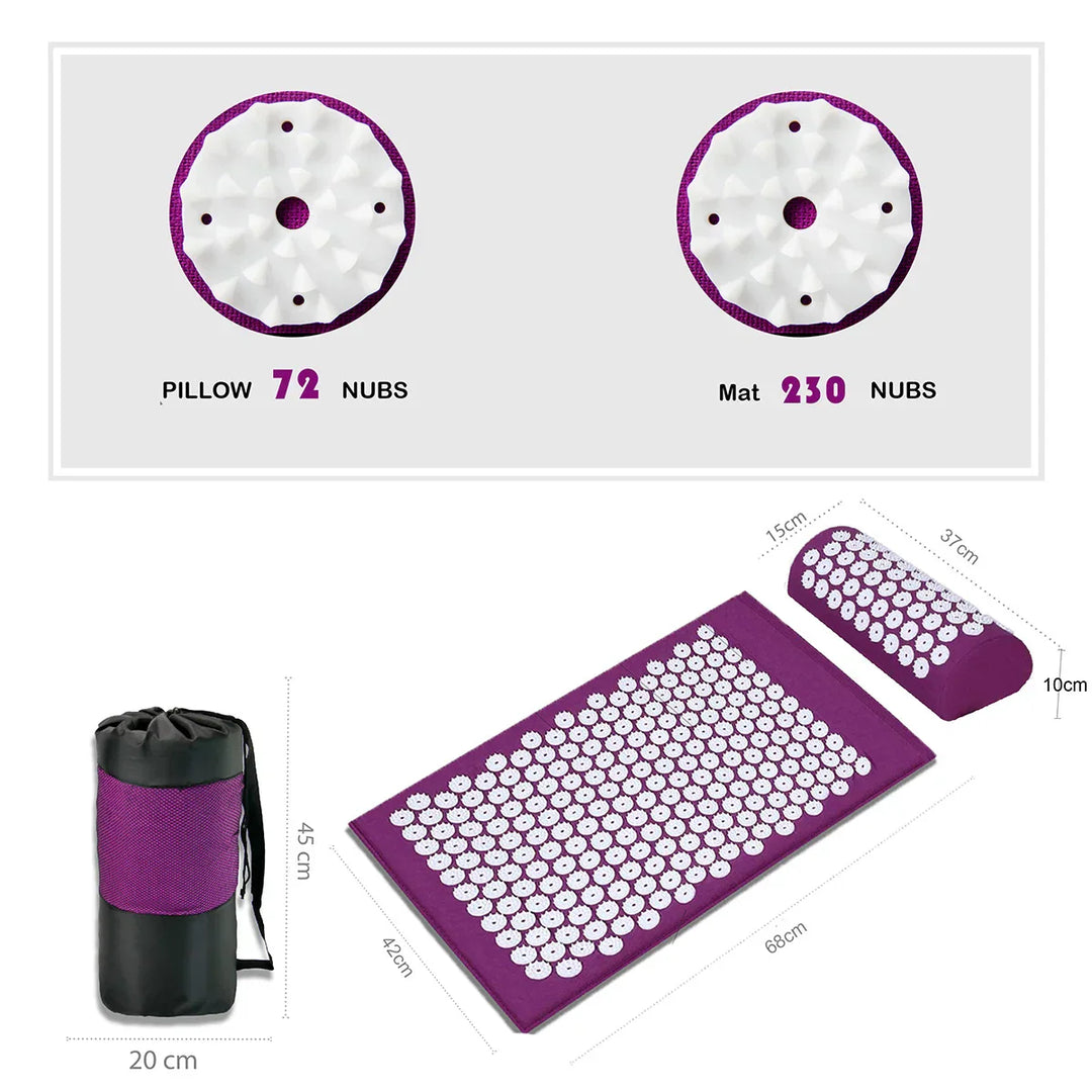 Acupressure Mat | Massage Cushion - Relieves Back Pain