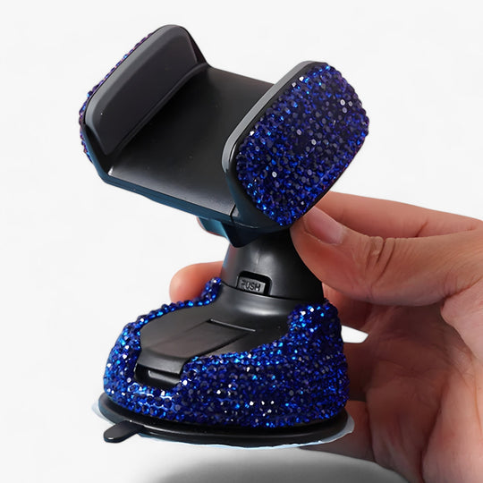 Bella | Glamorous Rhinestone Car Phone Holder - Elegant 360° Solution for Dashboard, Window, and Air Vent