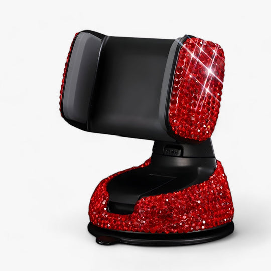 Bella | Glamorous Rhinestone Car Phone Holder - Elegant 360° Solution for Dashboard, Window, and Air Vent