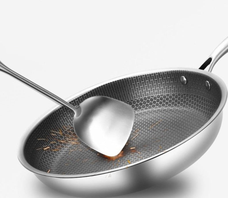 KitchenPro | Frying Pan - Non-stick Stainless Steel for Effortless Cooking