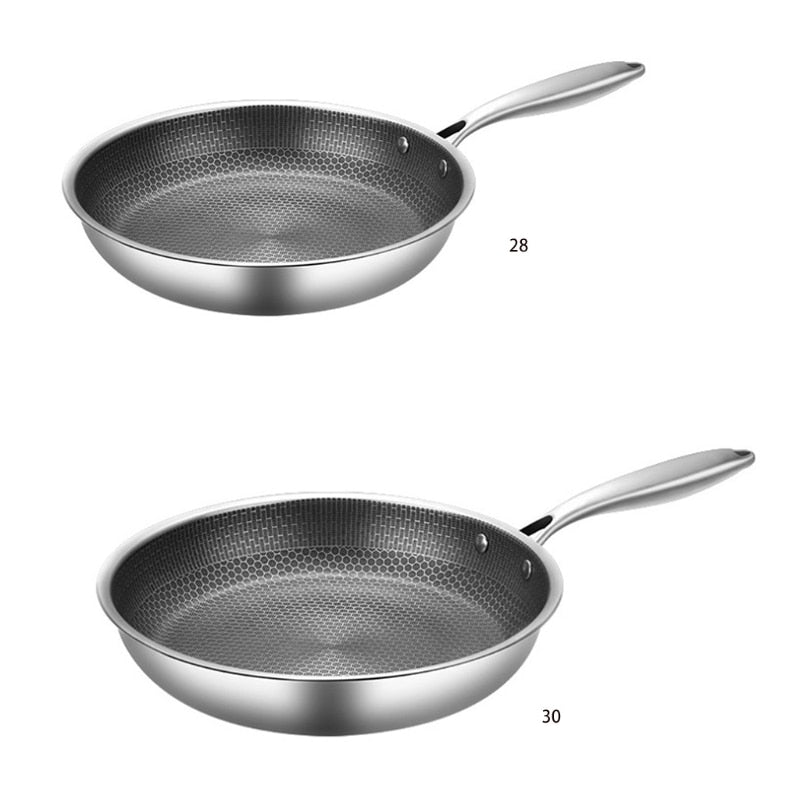 KitchenPro | Frying Pan - Non-stick Stainless Steel for Effortless Cooking