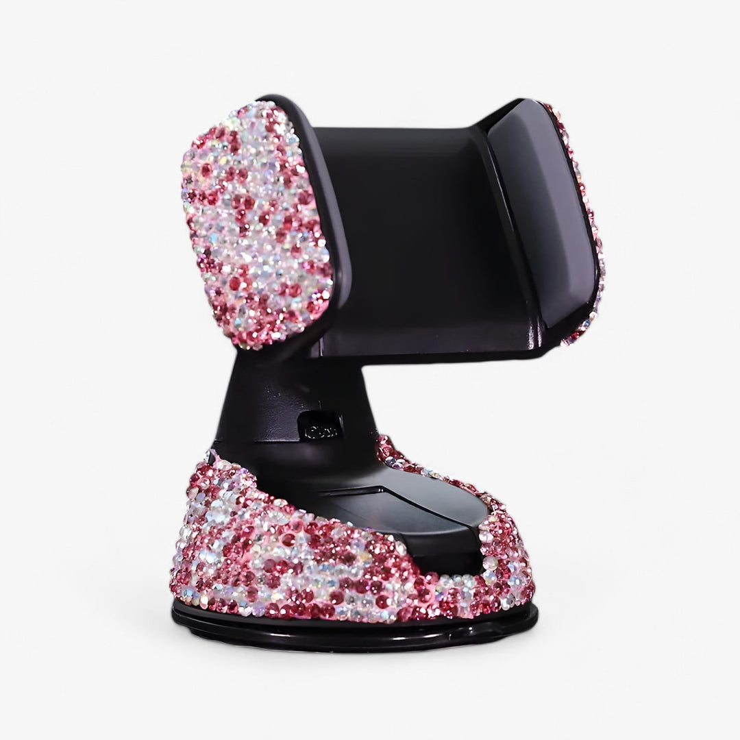 Bella | Glamorous Rhinestone Car Phone Holder - Elegant 360° Solution for Dashboard, Window, and Air Vent