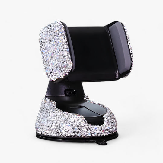 Bella | Glamorous Rhinestone Car Phone Holder - Elegant 360° Solution for Dashboard, Window, and Air Vent