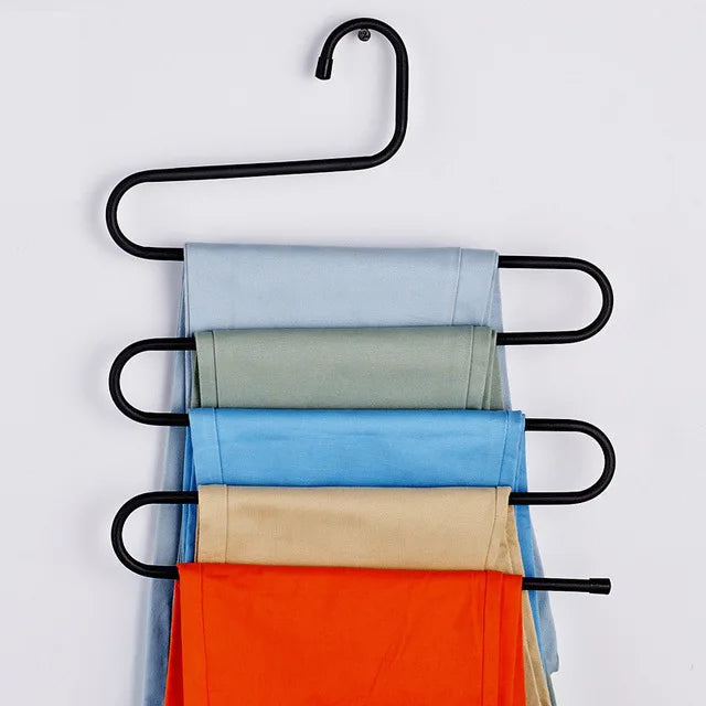 Pants Hanger | S-Shaped 5-Layer Support - Space Saver in the Closet (1 +1 FREE)