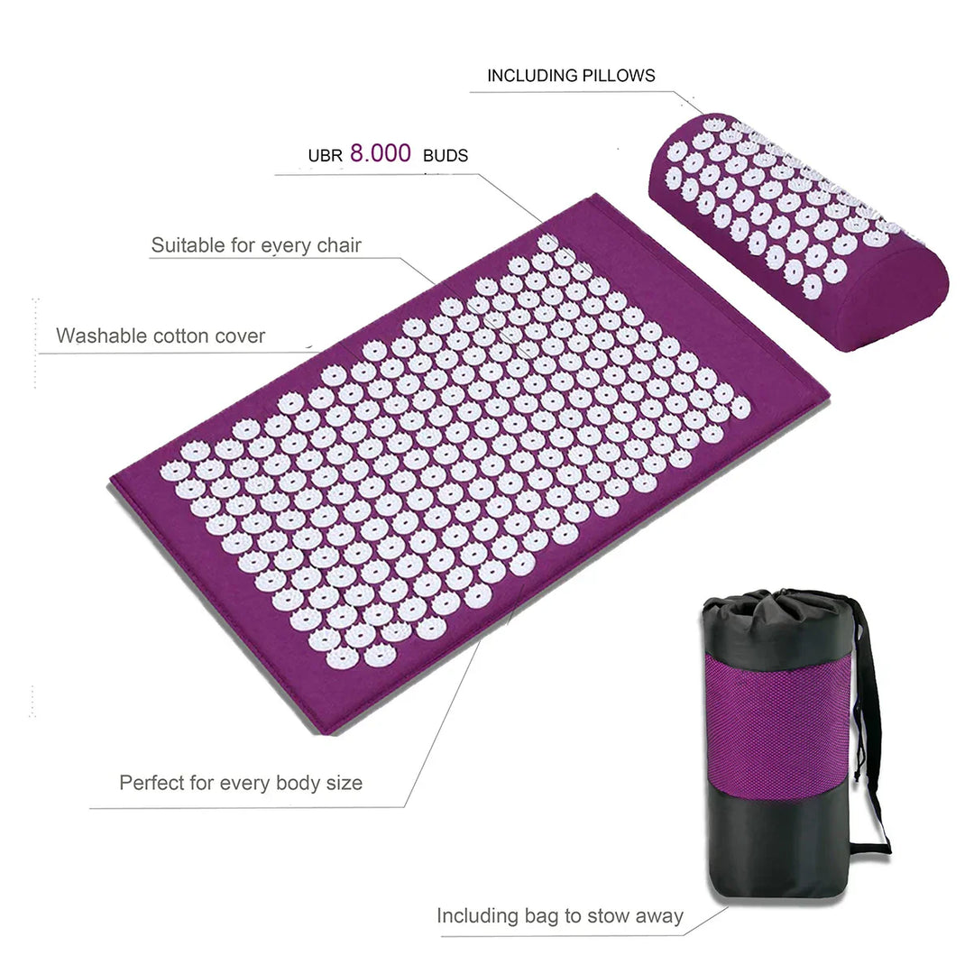 Acupressure Mat | Massage Cushion - Relieves Back Pain