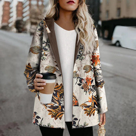 Adelia™ | Floral Print Winter Coat