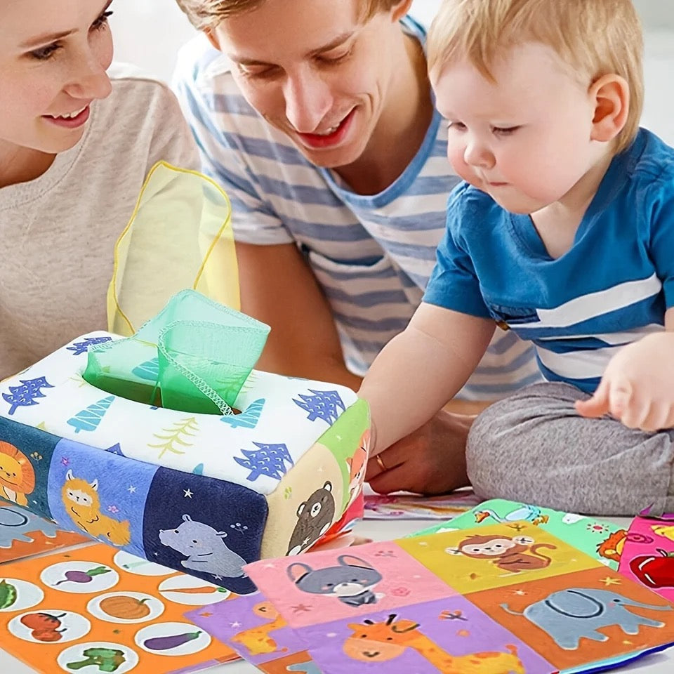 Montessori Tissue Box | Sensory Toy - Develop Fine Motor Skills