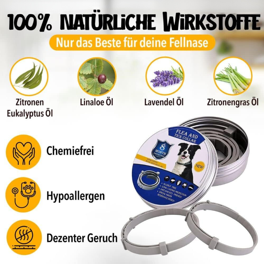 NaturaGuard - Anti-Flea and Anti-Lice Collar | Pet Collar - Effective Parasite Control