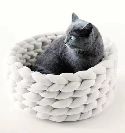 Handwoven Cat Basket | Cat Bed - Stylish and Comfortable