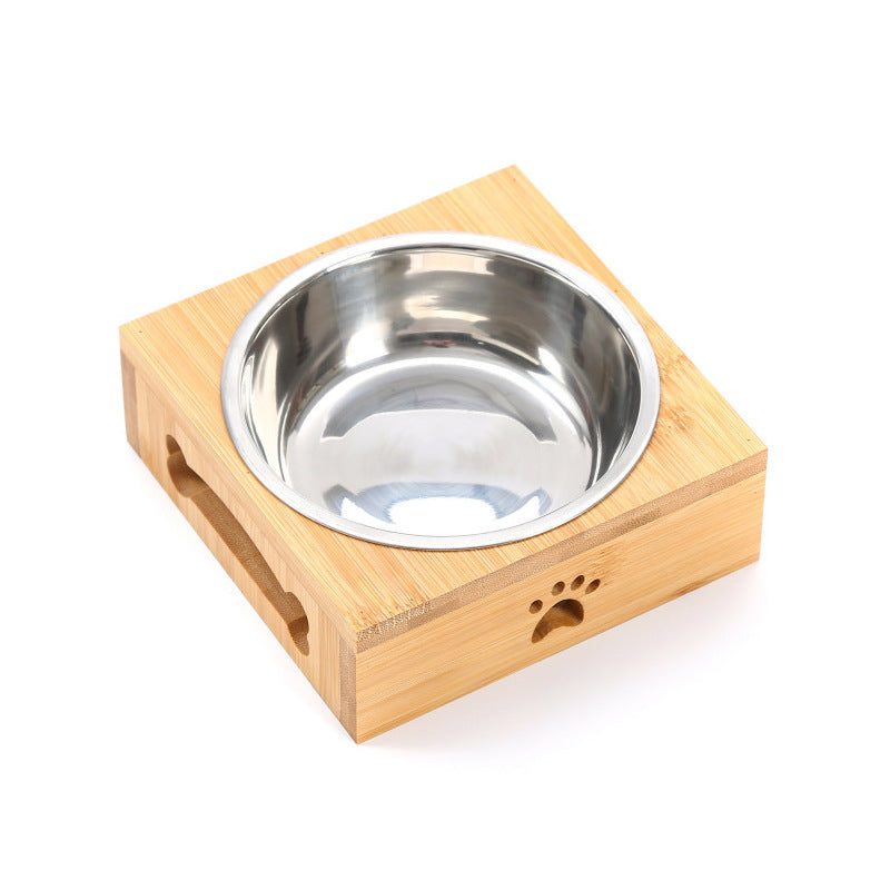 Wood Design Bowl Duo | Pet Bowl - Elegant and Functional