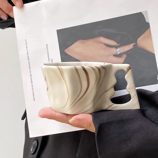 Innovative Multifaceted Design Ceramic Mug