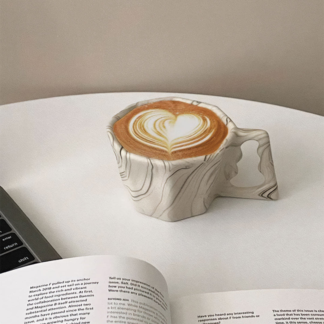 Innovative Multifaceted Design Ceramic Mug