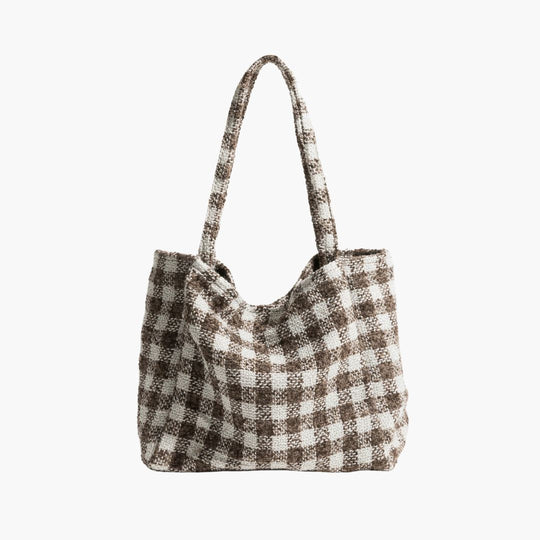 Olivia checkered tote bag