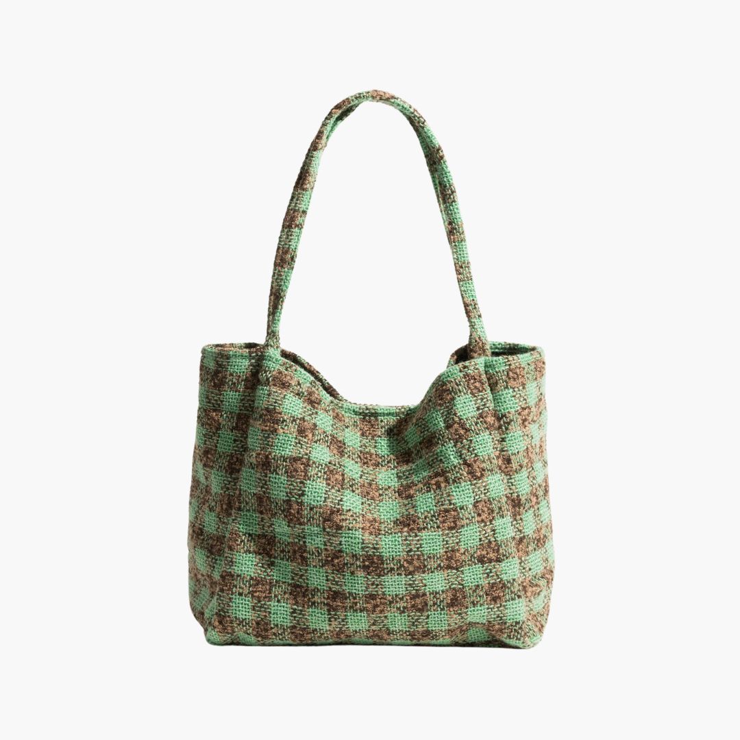 Olivia checkered tote bag