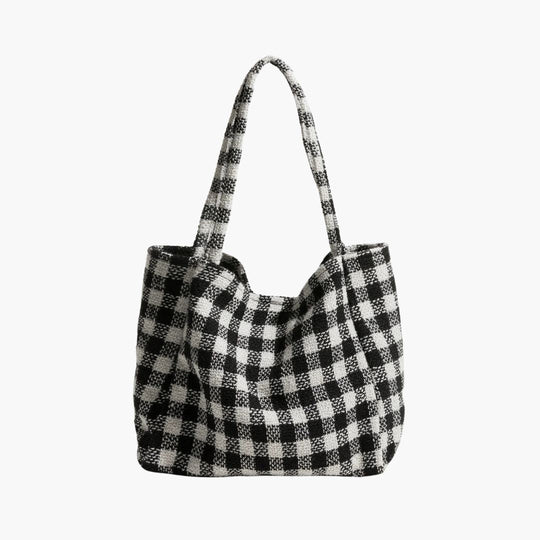 Olivia checkered tote bag