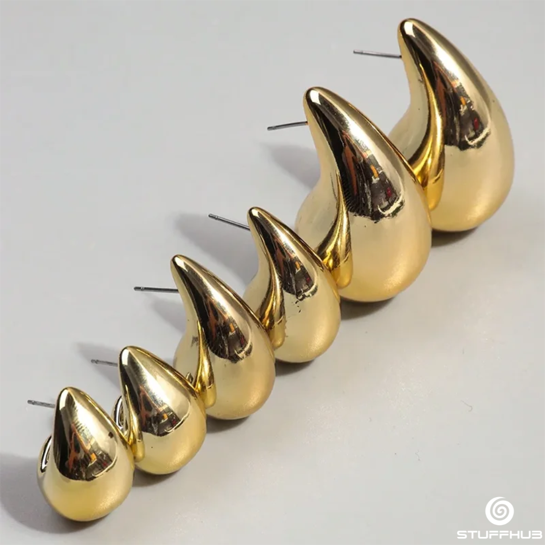 Celestial Drops™ | Earrings - Luxurious Tear Drops in Gold and Silver