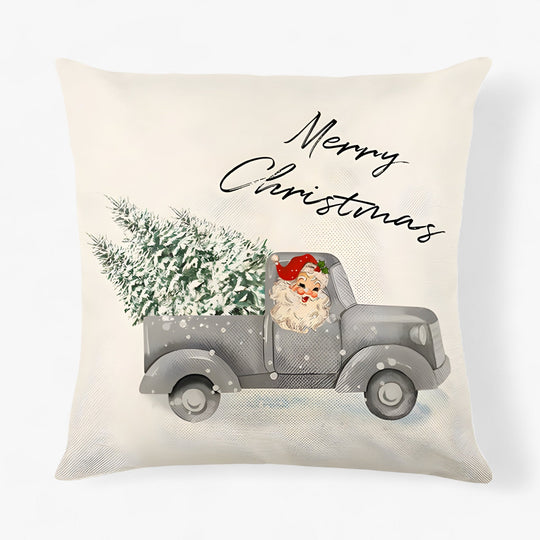 Frosty | Christmas Linen Cushion Cover - Festive and Comfortable Home Decor