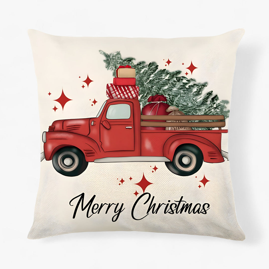 Frosty | Christmas Linen Cushion Cover - Festive and Comfortable Home Decor