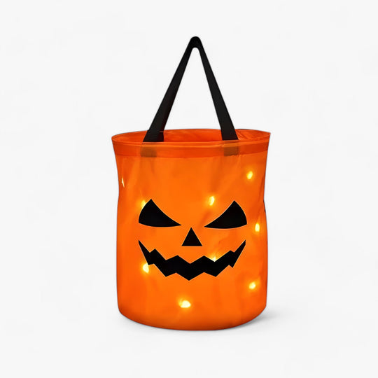 Clementine | Pumpkin Candy Basket - LED Illumination for Halloween and Thanksgiving