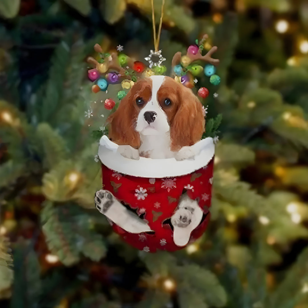 Ciondolo a forma di cucciolo dell'albero di Natale - Fascino festivo e regalo per gli amanti dei cani