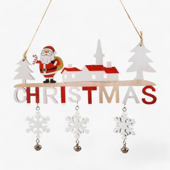 Gnorman | Hanging Ornament Made of Gnome Santa Wood - Festive and Whimsical Decor