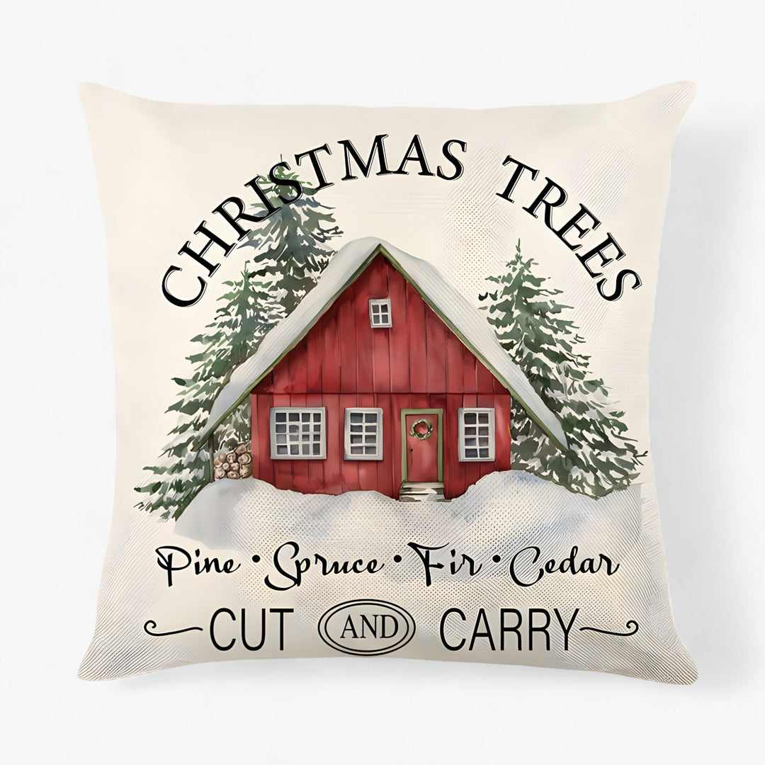 Frosty | Christmas Linen Cushion Cover - Festive and Comfortable Home Decor