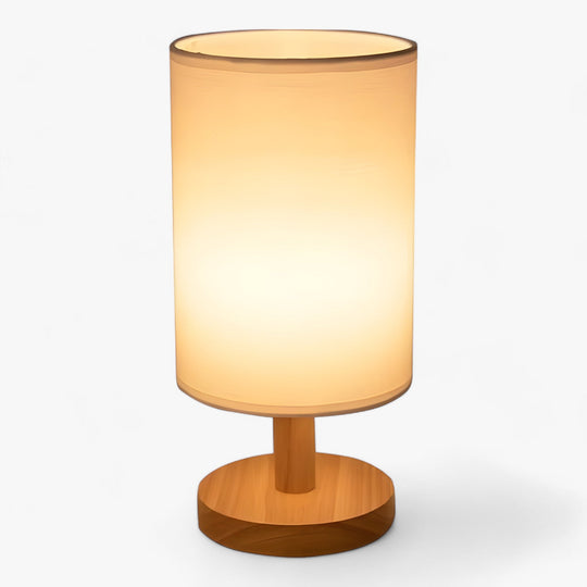 Elegant Wooden USB Table Lamp - Chic Cylindrical Night Light to Enhance Your Interior Decor