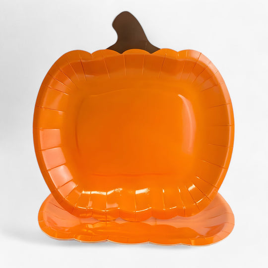 Double the Fun: Get One Free! Salem | Festive Halloween Pumpkin Plates - Perfect for Trick or Treating