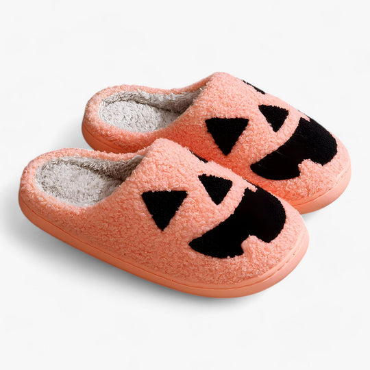 Kean | Halloween Pumpkin Shaped Slippers for Women - Warm and Fun Indoor Shoes