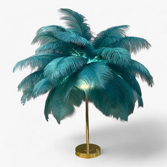 FeatherGlow | Touch Control Table Lamp - LED with Feathers for Wedding and Bedroom Decoration