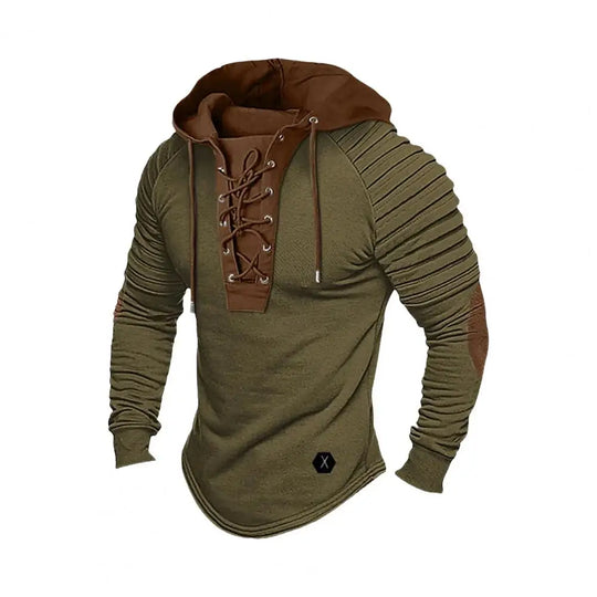 Gabin™ - Hooded Sweatshirt with Pleated Shoulders and Drawstring