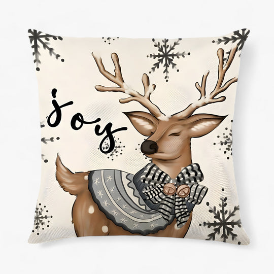 Frosty | Christmas Linen Cushion Cover - Festive and Comfortable Home Decor