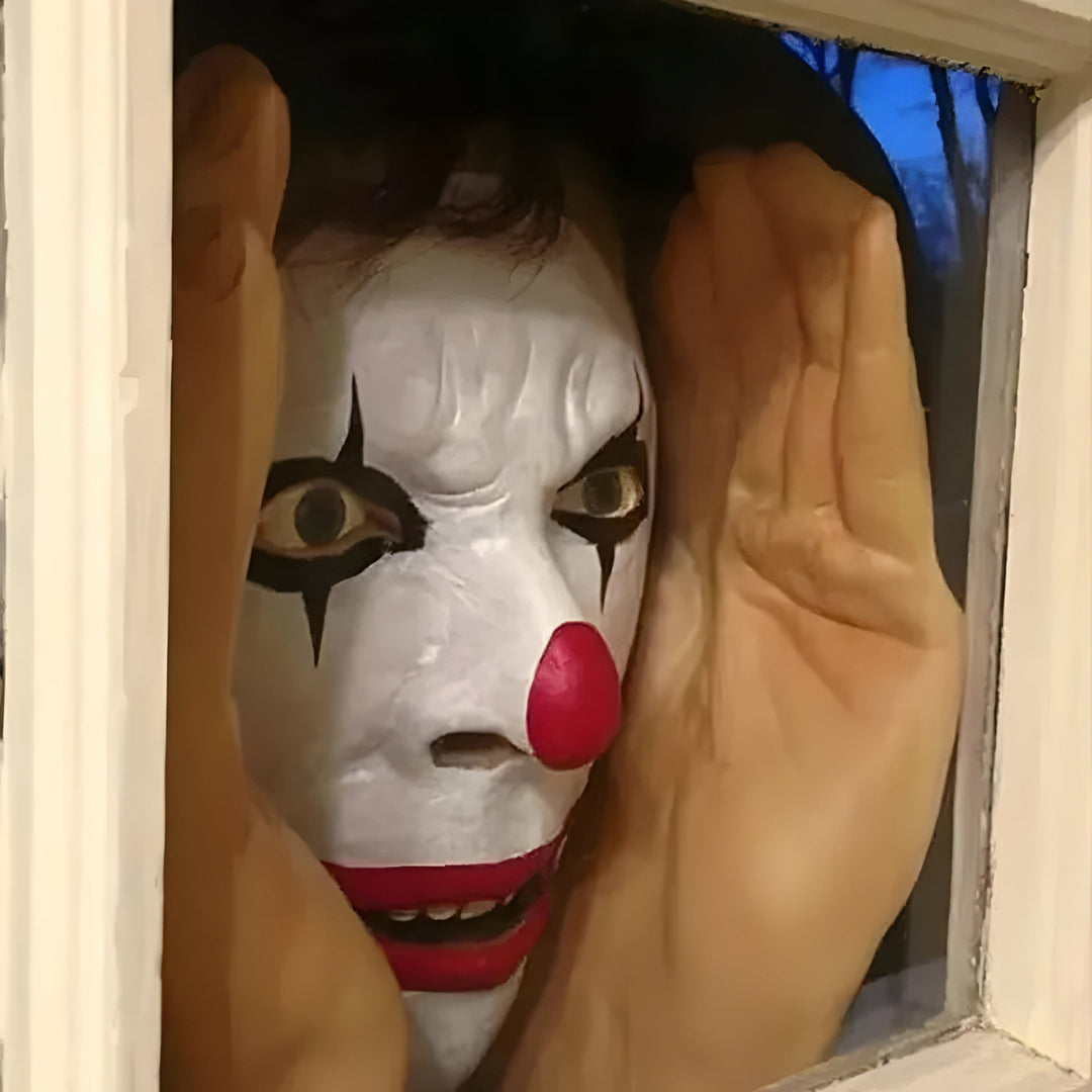 Jester | Hanging Clown Mask - Scary Halloween Decor