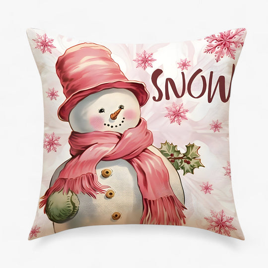 Frosty | Christmas Linen Cushion Cover - Festive and Comfortable Home Decor