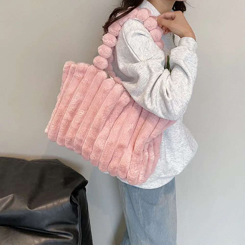 Soft and Cozy Plush Shoulder Bag