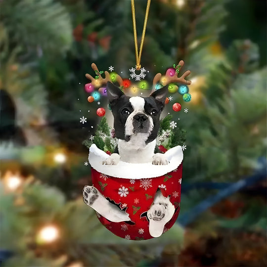 Ciondolo a forma di cucciolo dell'albero di Natale - Fascino festivo e regalo per gli amanti dei cani