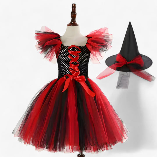 Léa | Witch Costume - Tutu Dress and Accessories for Halloween and Carnival