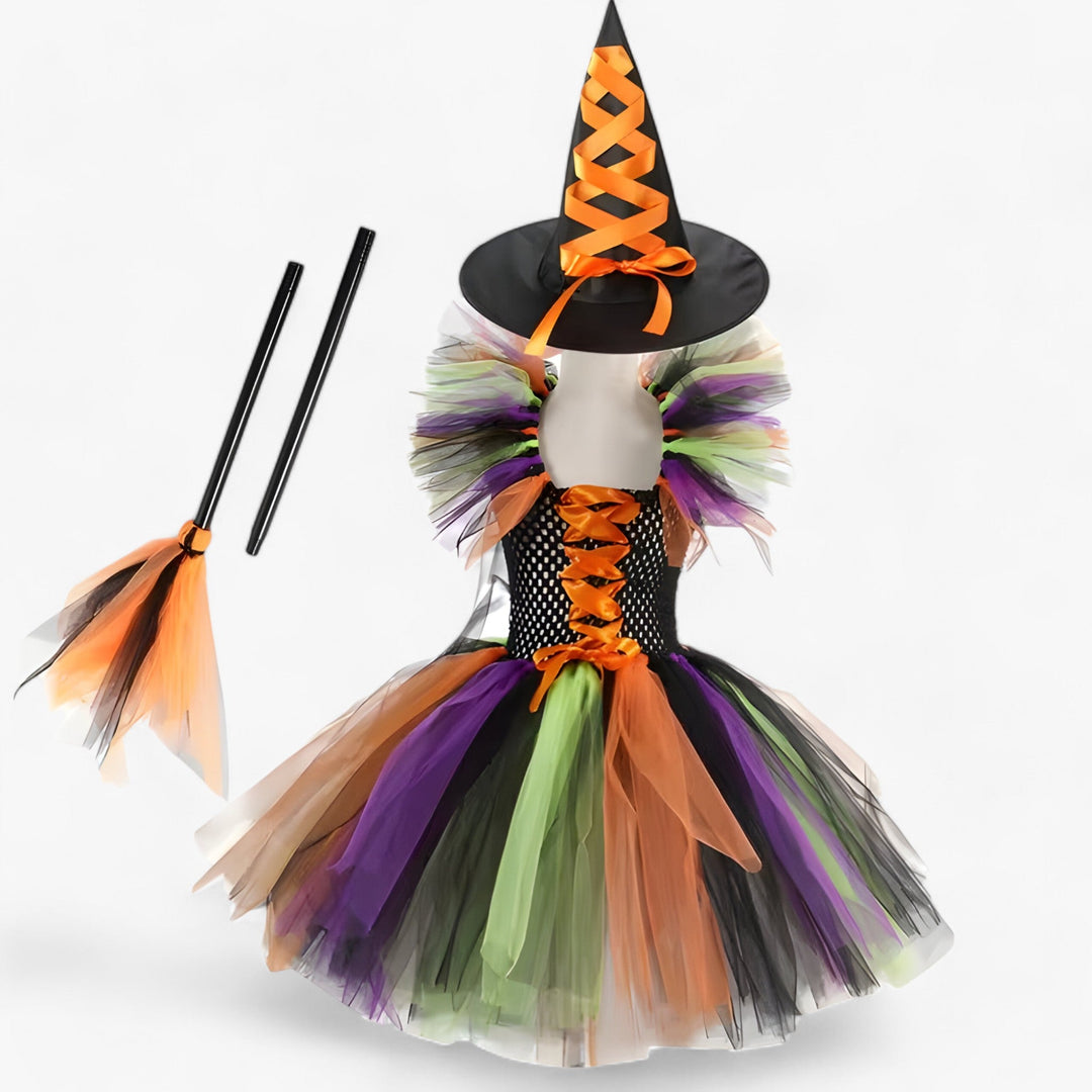 Léa | Witch Costume - Tutu Dress and Accessories for Halloween and Carnival