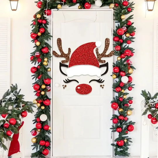 Fristy | Christmas Felt Stickers for Doors and Windows - Festive Decoration for the Home